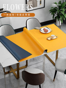 ผ้าคลุมโต๊ะทานอาหารแบบ PU หนัง กันน้ำ กันน้ำมัน ไม่ต้องซัก ทนความร้อน สีสันสดใส เหมาะสำหรับโต๊ะทำงานและโต๊ะทานอาหาร