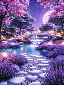 HUACAN Diamond Mosaic Novelties 2026 Lavender Flower Diamond Paintings Nature Landscape Rhinestones 5d Diy Unique Gift