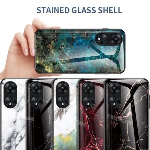 Hoa văn đá cẩm thạch kính cường lực Trường Hợp Vỏ Bọc Cho Oppo A60 2024 vỏ điện thoại Cho oppoa60 A 60 4G 5G Sang Trọng Đầy Đủ Bảo Vệ Trường Hợp viền nhựa TPU mềm Cover Quay Lại