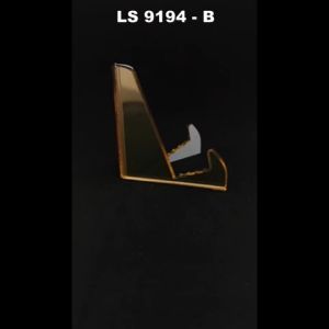 ขาตั้งพระ แบบสามเหลี่ยม ชนิด B สีเหลืองใสทรงตั้งแบบสามเหลี่ยม ดัดพับ งอ เหมาะสำหรับตั้งเหรียญ / ของที่ระลึก  ตั้ง มือถือ ได้