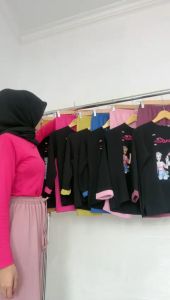 BAJU SETELAN BARBIE 2 BAHAN CRINKLE S M L XL