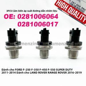 3 Cảm Biến Áp Suất Phun Nhiên Liệu Đường Sắt Nhiên Liệu 0281006064 0281006017 LR020692 Cho LAND ROVER RANGE ROVER 2016-2019 Bộ Điều Chỉnh Áp Suất Dầu