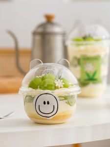 Disposable Dessert Cup 300/360ml Bobo Cup Mousse Packaging Box Fruit Box Cake Packing Box Sweetened Snack Container Kitchen Cooking