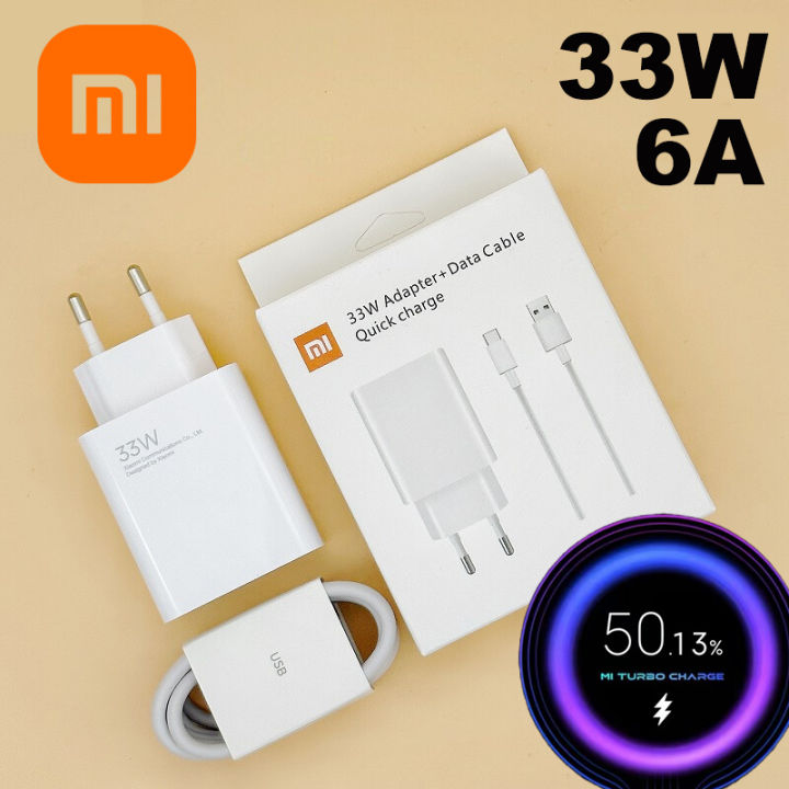 100%Original Xiaomi 6A 33W Type C Charger Fast Charger with Cable