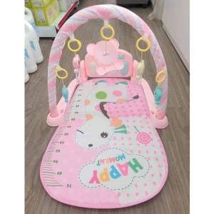 Thảm nhạc cho bé có đàn Piano kèm lục lạc xúc xắc hình động vật dễ thương kích thích thị giác cho trẻ sơ sinh