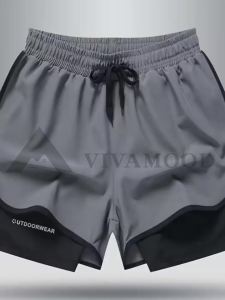 VMส่งจากไทย กางเกงกีฬาขาสั้น ระบายอากาศ แห้งเร็ว ขนาด M-5XL สีเทา ดำ เหมาะกับการวิ่ง เล่นกีฬาบาสเก็ตบอล ฟิตเนส