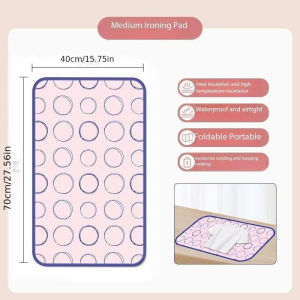Portable Heat-Resistant Ironing Mat Six Layers Of Thickened Foldable Ironing Pad Space-Saving Design For Travels Ironing Blanket