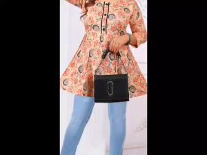 S(36) to 9XL(58) Rayon Printed Short Tops for Women Readymade by Zweedy Mart