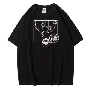 DPOY Original Design Basket Slam Elite Movie Theme T-Shirt Pure Cotton Loose Fit Short Sleeve Mens Casual round Neck Top