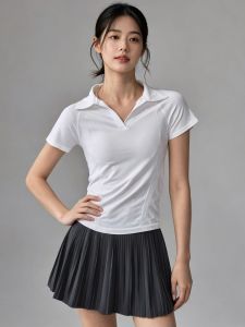 Quick Drying Breathable Polo Collar Fitted Short Sleeve T-Shirt