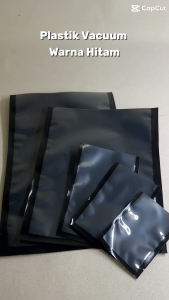 [ 10 PCS ] Plastik Vacuum Polos Warna Hitam | Plastik Vacuum Makanan | Plastik Vakum Tebal Untuk Makanan | Plastik Foodgrade Makanan | Vacuum Polos Vacum Bag Sealer Emboss Hitam