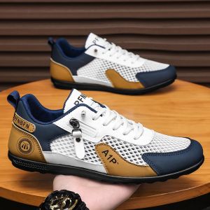 Nanjiren | Breathable Hollow-out Large Mesh Slip-on Men Shoes