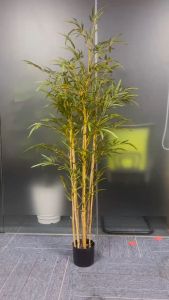 【Local Delivery】artificial tree artificial bamboo tree (Height5.0Ft-150cm-59 inches) Nearly Natural for Indoor and Outdoor Decoration