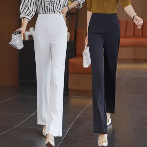 Slim Wide Leg Pants Womens Fashionable Casual Suit Pants High Waist Slimming Ice Silk Straight Leg Pants Spring Summer New Arrival