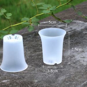 Miniature round Plastic Succulent Planters Small 5cm Thumb Pots Special Small Root Control Pots Seedling Pots Flower Pots
