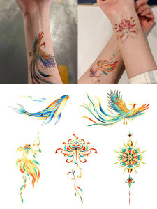 JIELI | Waterproof Golden Color Tattoo Stickers