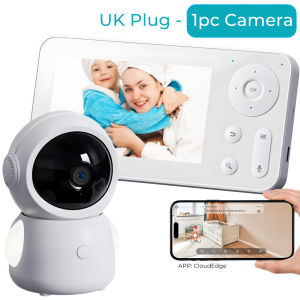 2K WiFi Baby Monitor with Screen & APP Control 3MP Baby Camera Motion & Cry Detection AI Tracking 4.3” Baby Phone Night Vision