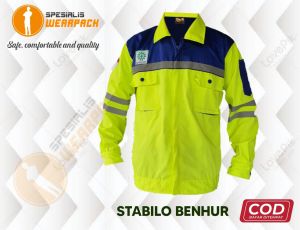 baju kerja wearpack safety lengan panjang/baju seragam proyek/baju safety APD/seragam kerja lapangan