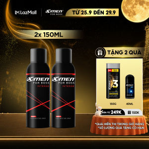 Combo 2 chai Xịt khử mùi X-Men for Boss Intense 150ml