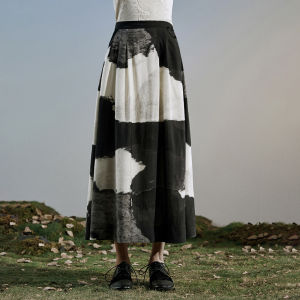 A-Line Silk-like Summer Skirt