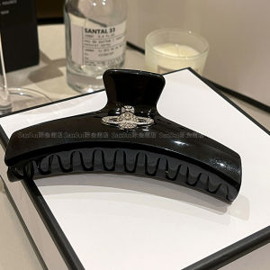 กิ๊บติดผมอะซิเตทสีฟ้าอ่อน สไตล์ผู้หญิง ตกแต่งด้วยเพชรเทียม กิ๊บติดผมหนูนาสุดหรูหรา ทรงคล้ายหางฉลาม สำหรับผู้หญิง