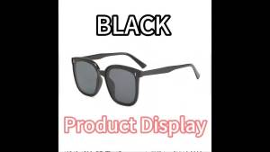 Oversized Square Black Frame Sunglasses Fashion UV400 Protection Grey Lens Outdoor Driving Travel Casual Shades Glasses