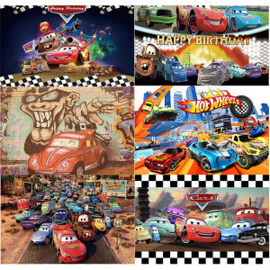 Disney Cars Boys Girls Happy Birthday Party Photography Background Wall Children Baby Shower Props Cake Table Decorations