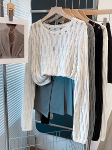 JIANDIYA | Áo Sweater Cổ Tròn Dây Đan Lỏng Phong Cách Nhàn Rỗi cho Nữ