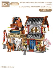 Loz | Khối Xây Dựng Hạt Nhỏ Phong Cách Đường Phố Trung Quốc Gấp Được Độ Khó Cao