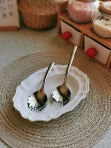 Dual-Purpose 304 Stainless Steel Fork Spoon for Eating Watermelon And Fruit Cake Serving Spoon Dining Utensils Fruit Fork