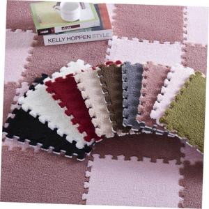 Suede Carpet Puzzle Foam Pad EVA Bedroom Full Home Floor Mat Machine Woven Pure Color Country Style Home Decor Rug