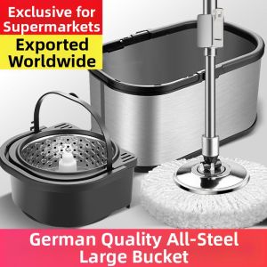 ZHANGQIN | Automatic Dehydration Stainless Steel Mop Bucket