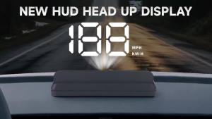 Đồng Hồ Tốc Độ Kỹ Thuật Số HUD Phản Quang Màu Trắng W2 Cho Ô Tô Với Cảnh Báo Vượt Tốc Ba Lần Cảm Biến Ánh Sáng Tự Động Chuyển Đổi KM/H MPH 5V
