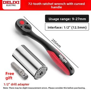 DELIXI Electric | Quick Socket Ratchet Wrench Bidirectional 72 Teeth