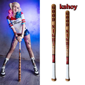 Harley Quinn Wooden Good Night Baseball Bat 74/84cm Long Cosplay Suicide Squad Accessories Props Outdoor Activies