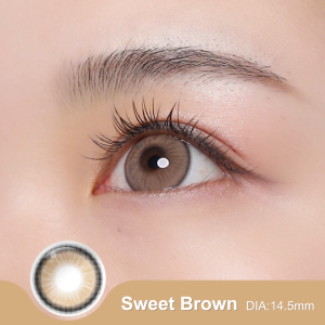 【Grade 0.00~-6.00】 Magister Contact Lens Graded 1Pair Doll Eyes Contact Lens 14.5mm Brown Graded Contact Lenses+Free Lens Case