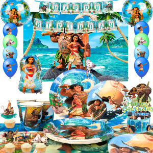 Moana Birthday Party Supplies85pcs Moana Party Decorations&Tableware Set Moana Theme Birthday Decorations Supplies