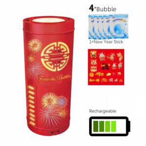 Hlinkey máy thổi bong bóng tự động 12 lỗ pháo hoa phong cách Đồ tạo bong bóng với âm thanh và ánh sáng Máy thổi chạy điện đồ chơi cho ngoài trời Vườn đồ Cung cấp tiệc sinh nhật