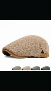 Men Retro Herringbone Grid Newsboy Caps British Painters Hats Spring and Autumn Adjustable Flat Cap Hip Hop Berets
