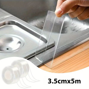 Waterproof Sealing Tape Strips Partially Half-Sided Adhesive Wall Sticker for Bathroom Shower Strip Kitchen Sink Mold Proof
