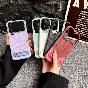 Extraordinary bracket dragon pattern suitable for Xiaomi 17PRO MAX mobile phone case Xiaomi 15Ultra plain leather anti-drop protective case h2607069