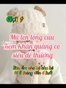 Mũ Len che bé trai bé gái kèm khăn quàng cổ Cổ 5-24 Tháng M65