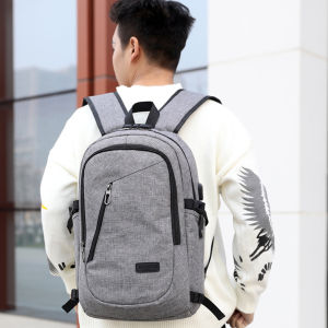 Laptop Backpack Business Water Resistant Laptops Backpack Gift for Men Women with Lock and USB Charging Port Anti Theft College School Bookbag Travel Computer Bag for 15.6 Inch LaptopsGrey