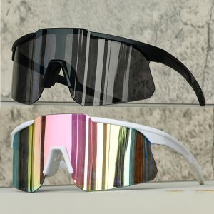 Oversize Sunglasses Men Fashion Mirror Sports Goggle for Skiing Trendy Women Anti-UV Outdoor Hiking UV400 Sun Glasses