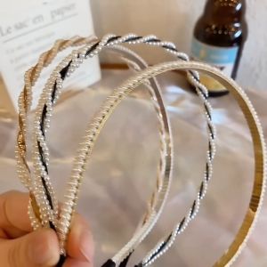 Fyngalery ♛ Bando Korea Aksesoris Rambut Wanita Bando Mutiara ART73