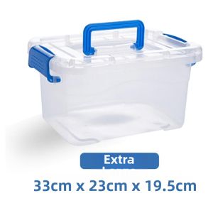 Transparent Plastic Storage Box With Lid and Handle