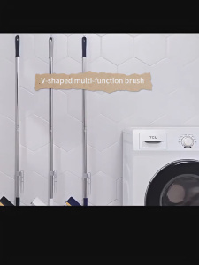 4in1 Long Handle Cleaning Brush Broom With Squeegee and Clip Adjustable Versatile Angles For Bathroom Kitchen