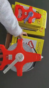 50M / 100M Open Reel Dual Sided Measure Fiberglass Measuring Tape A-Type Retractable Portable Metric Measuring Tool