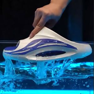 Gridion รองเท้าแตะสไลด์กีฬากันน้ำระบายอากาศได้ดีมีสไตล์รองเท้าแตะในห้องน้ำในร่มสำหรับชายและหญิงรองเท้าแตะที่ถอดออกได้