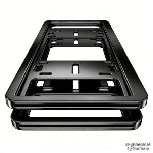 TENGYUN | Green License Plate Frame Carbon Fiber Base